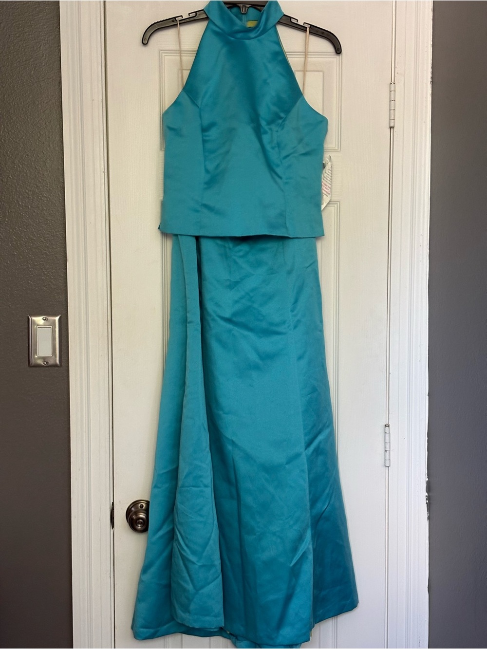 Vintage Donna Morgan Two-Piece Halter Dress Y2K 90s